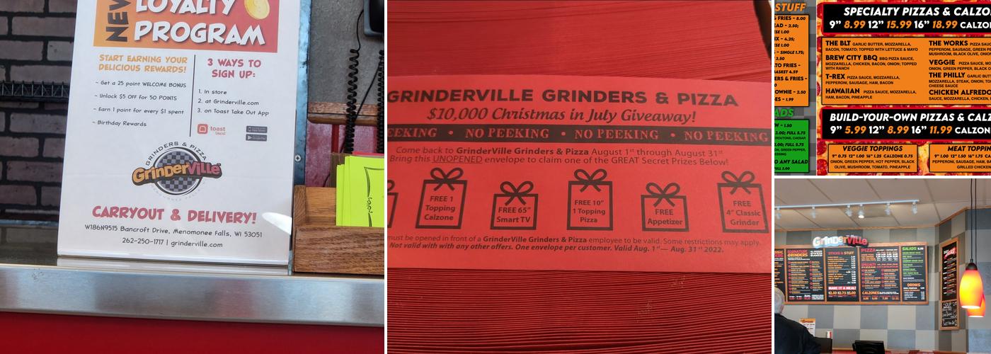 GrinderVille Grinders & Pizza Menu