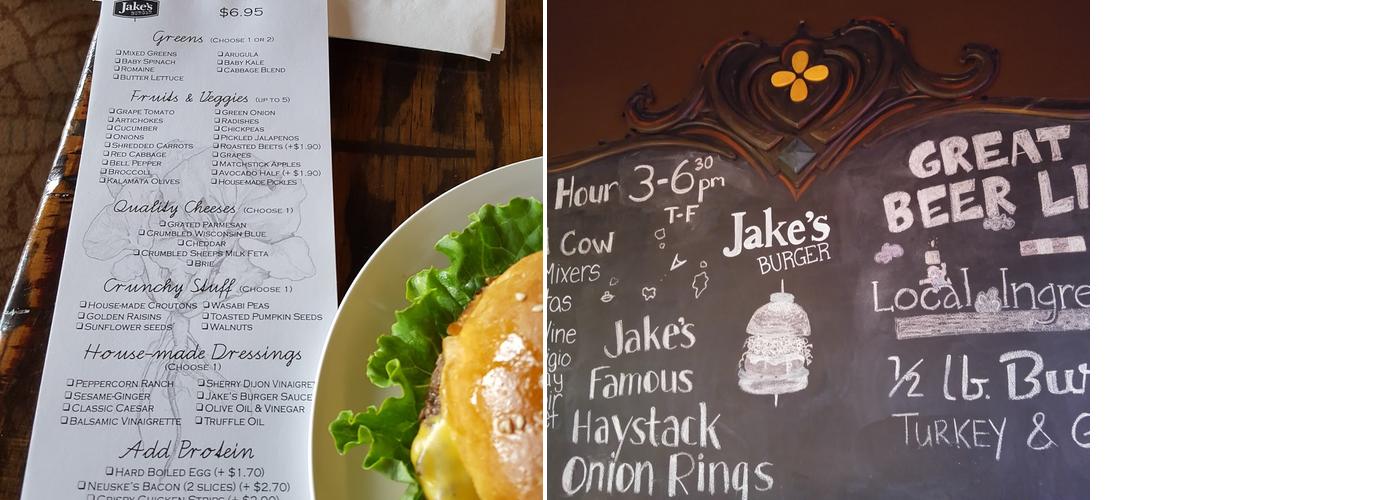 Jake's Burger Menu