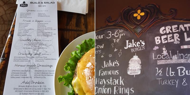 Jake's Burger Menu