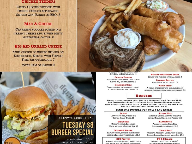 Skippy's Burger Bar Menu