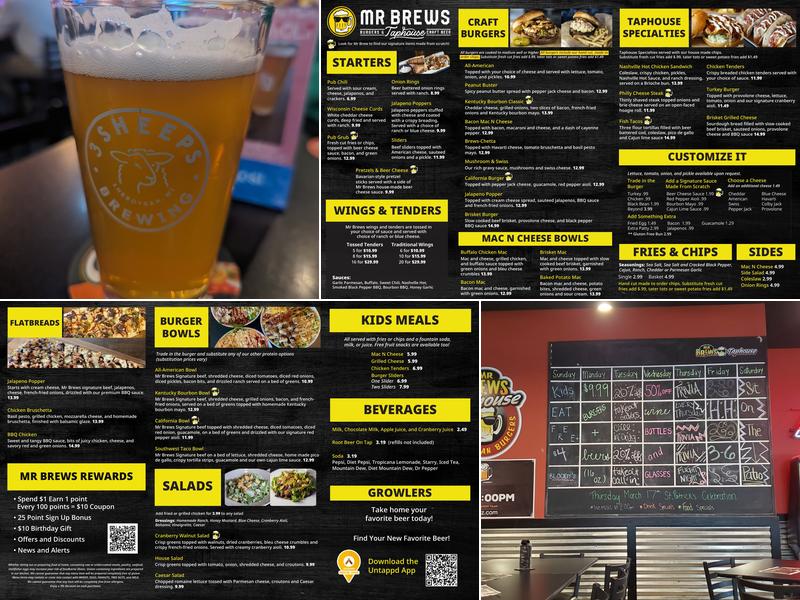 Mr Brews Taphouse Menu