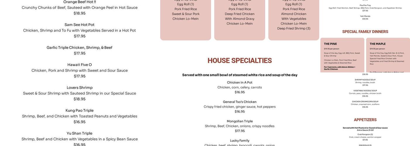 Maple Garden Menu
