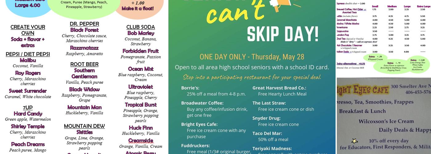 Bright Eyes Cafe Menu