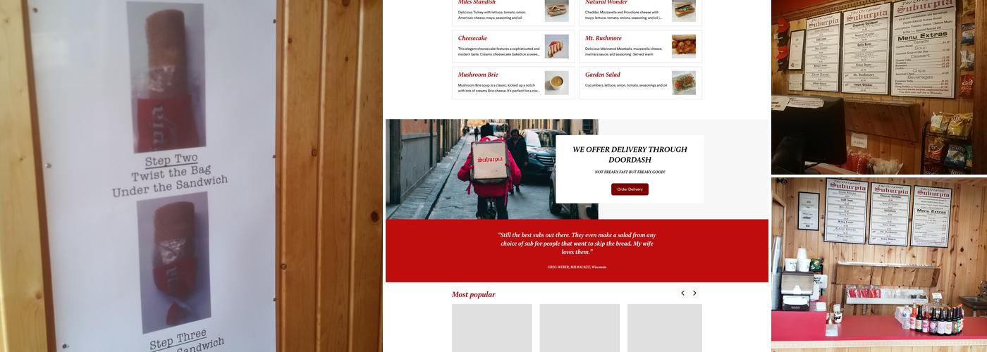 Suburpia - Wauwatosa Menu