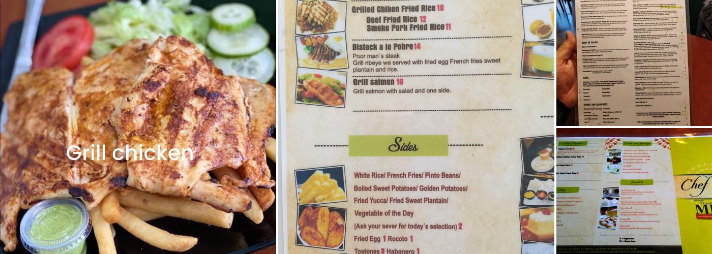 Chef Paz Restaurant Menu