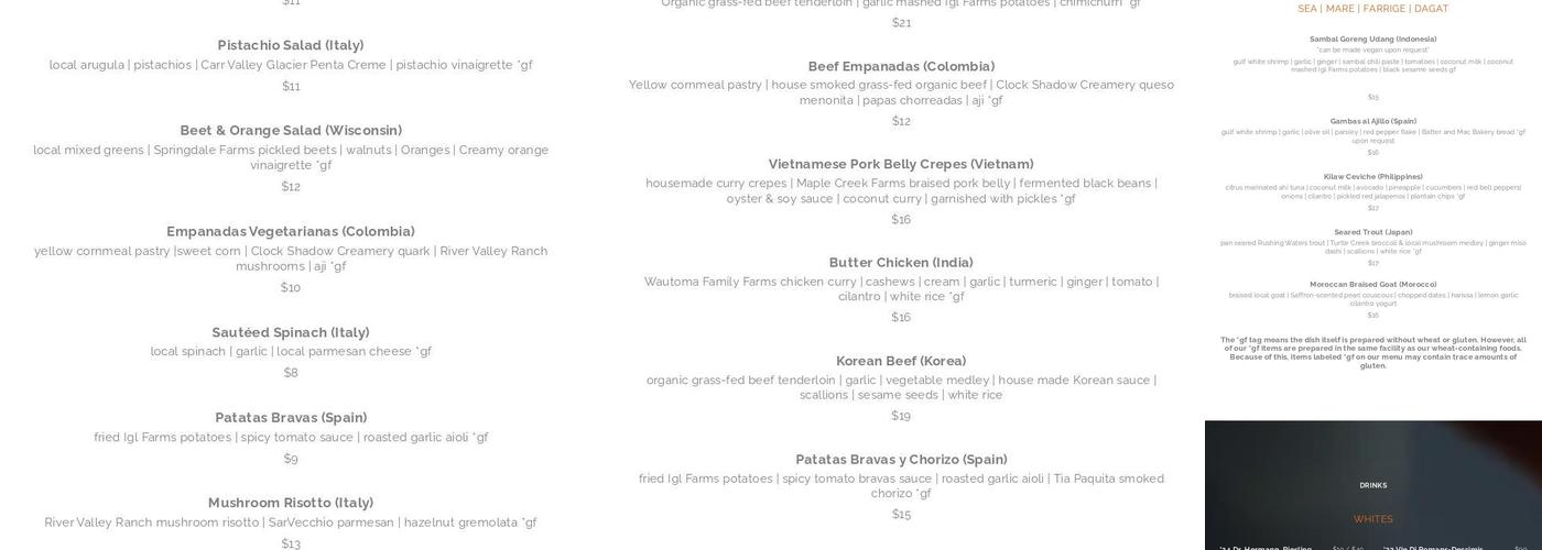 La Merenda Menu
