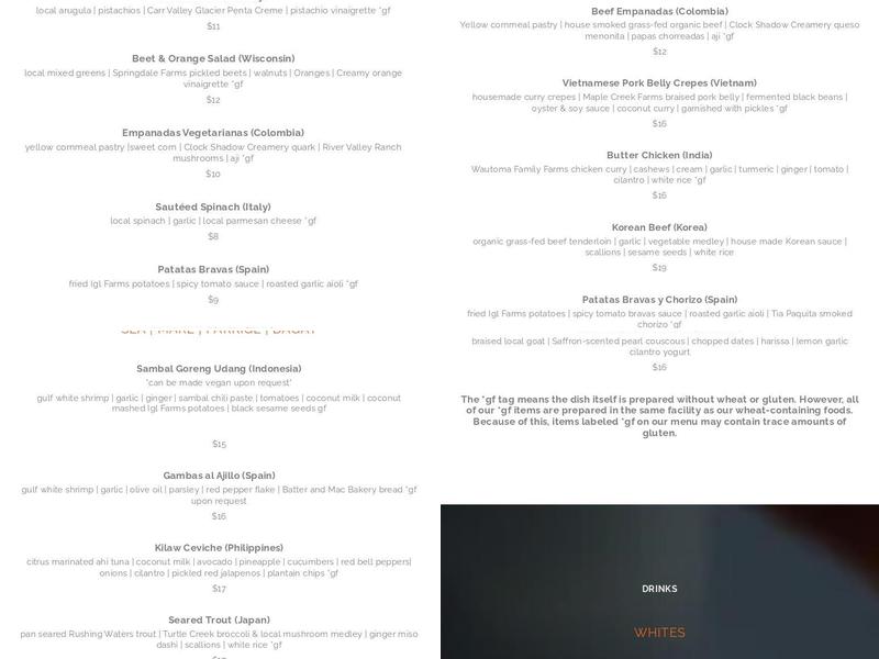 La Merenda Menu