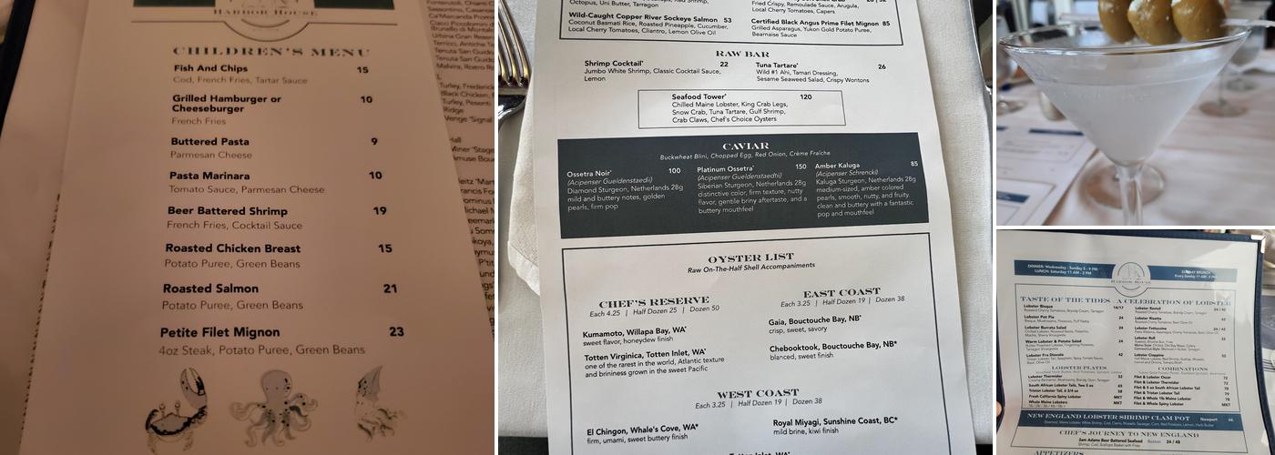 Harbor House Menu