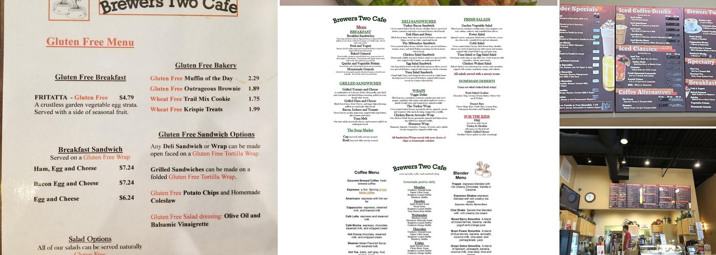 Brewer's Two Cafe Coffee House Menu