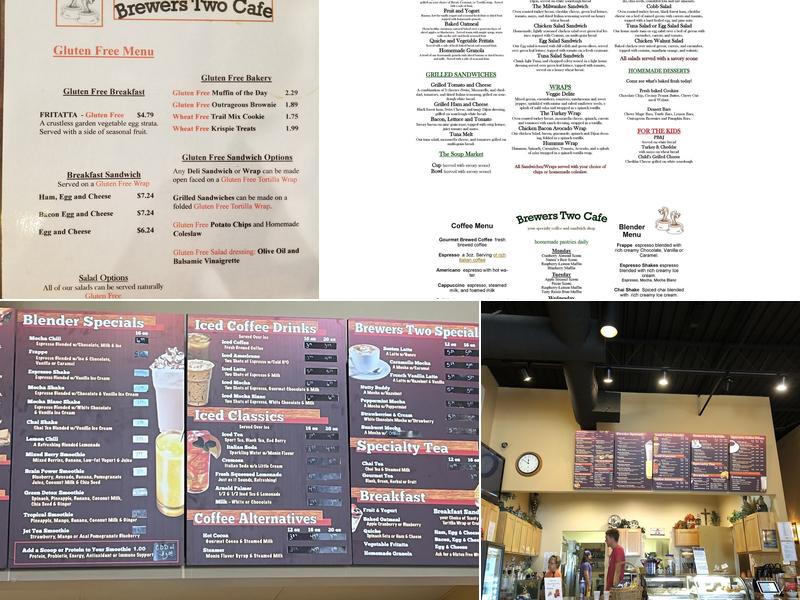 Brewer's Two Cafe Coffee House Menu