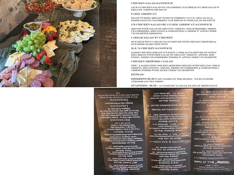 Jack's Cafe Menu