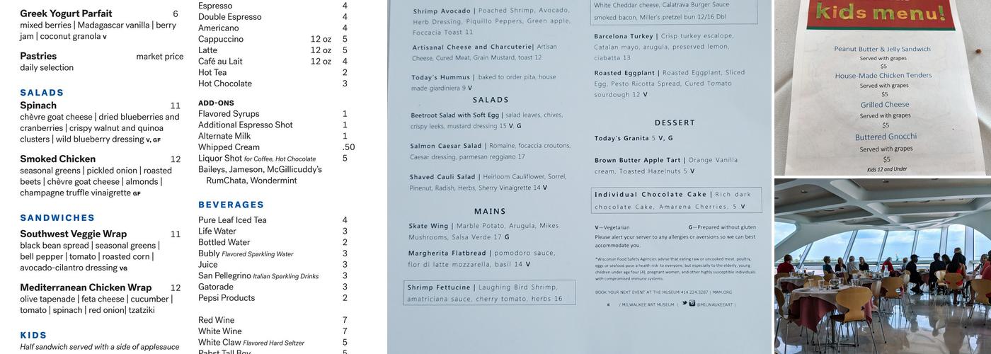 Museum Café Menu
