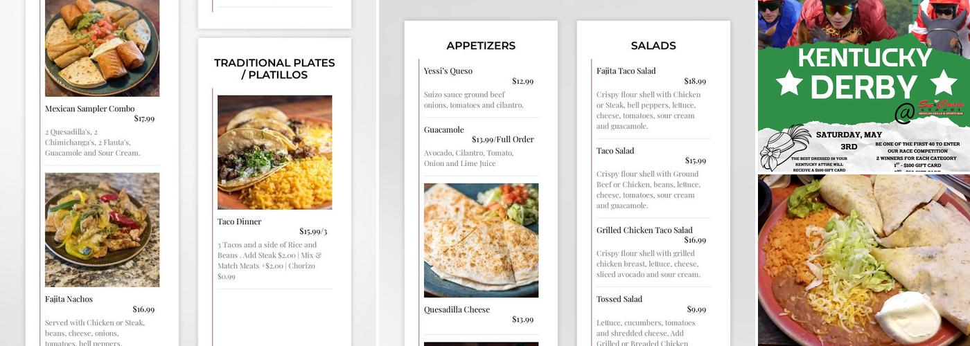 Su Casa Grande Menu