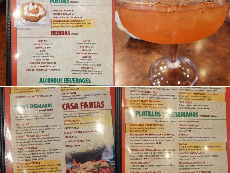 Casa Tequila Menu