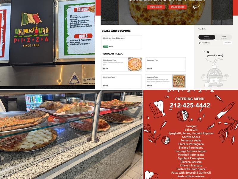 Underground Pizza Menu