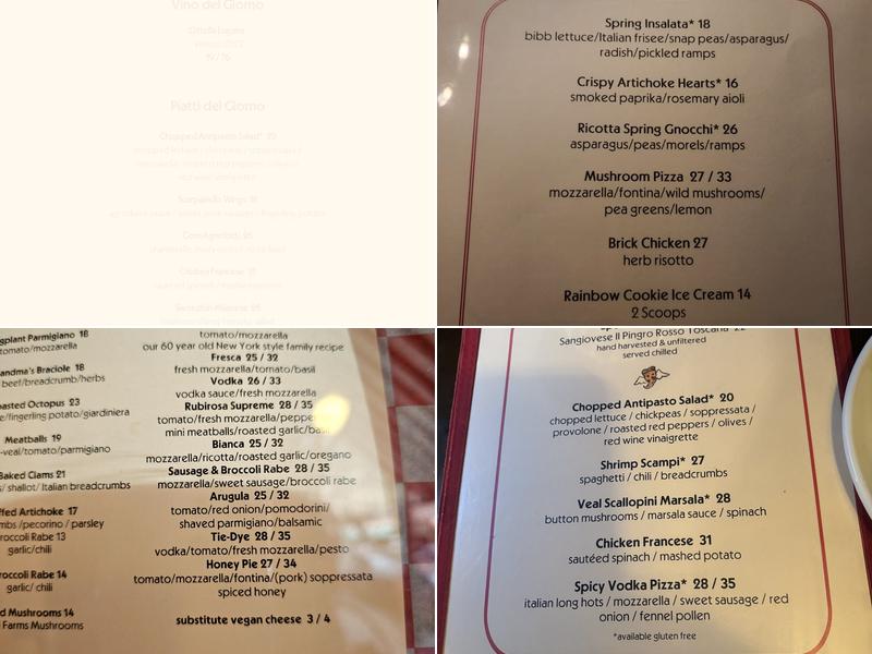 Rubirosa Menu