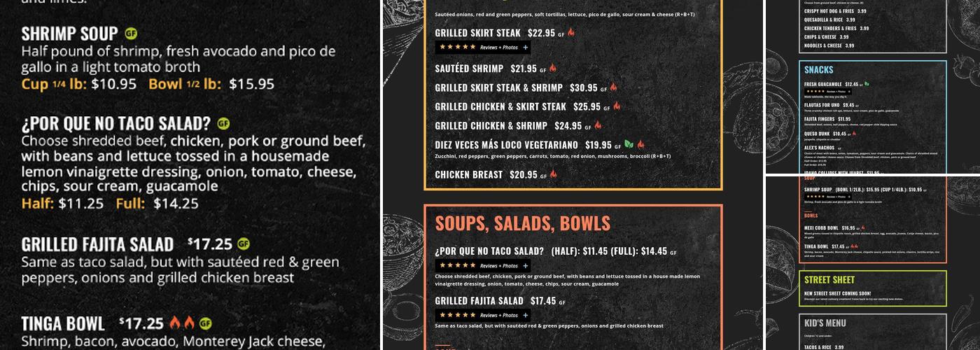 Jose's Blue Sombrero - Fox Point Menu