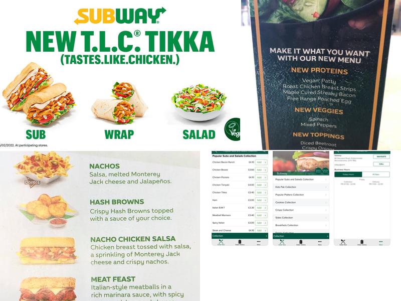 Subway Menu