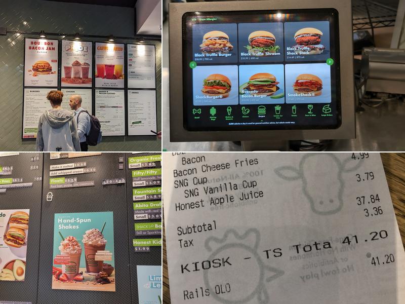 Shake Shack Fulton Transit CTR - Manhattan Menu