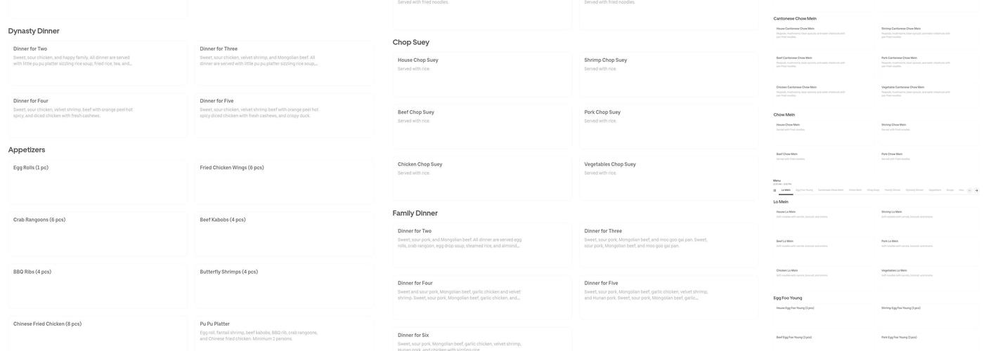 A Touch of Hunan Menu