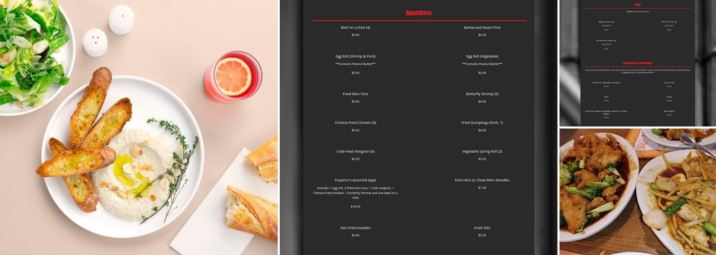 Emperor's Kitchen Menu