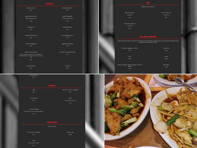 Emperor's Kitchen Menu