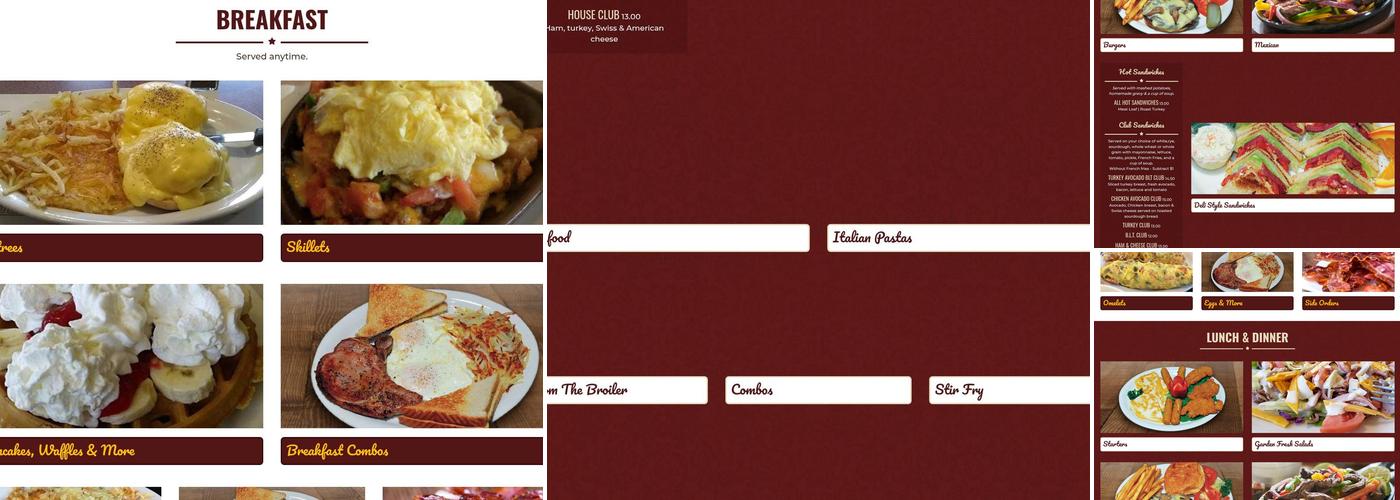 Pegasus Restaurant Menu