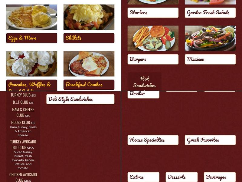 Pegasus Restaurant Menu