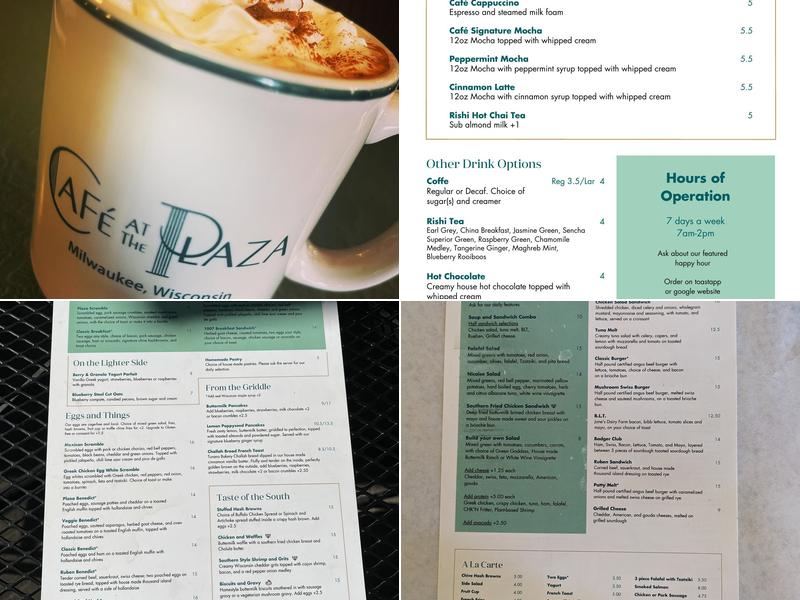 Café At The Plaza Menu
