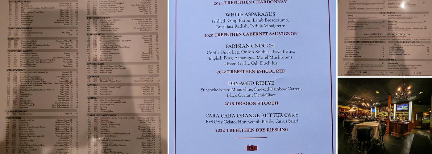 Mr. B's - A Bartolotta Steakhouse - Mequon Menu