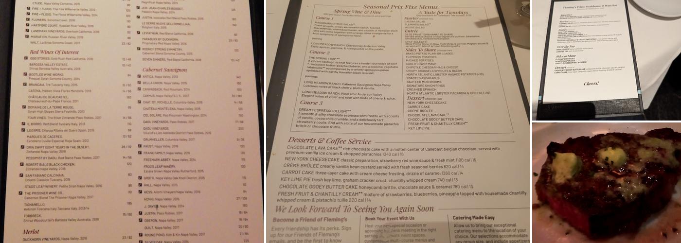 Fleming’s Prime Steakhouse & Wine Bar Menu
