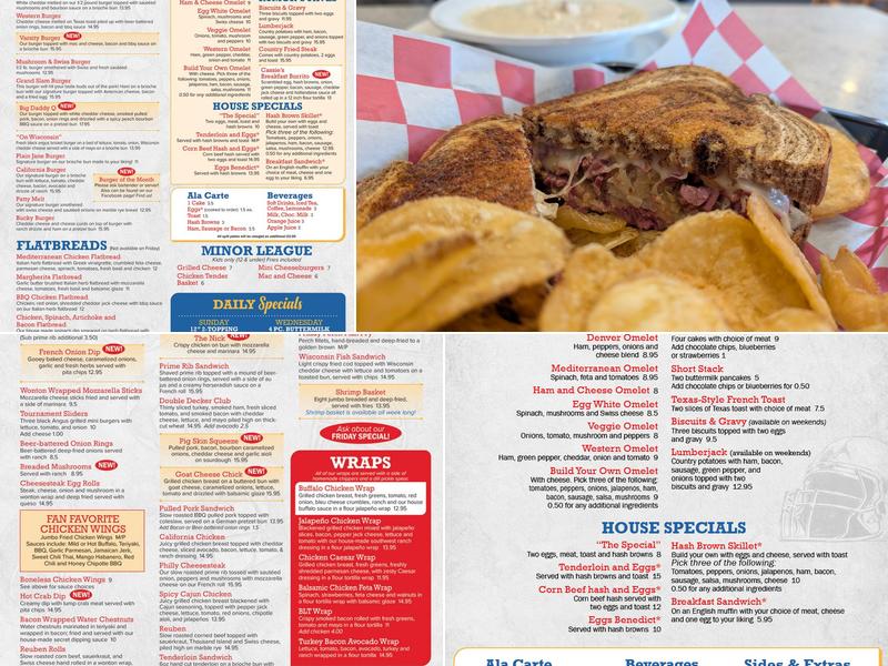 Rumors Sports Bar & Grill Menu