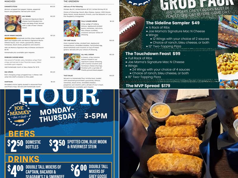 Joe Mama's Bar & Grill Menu