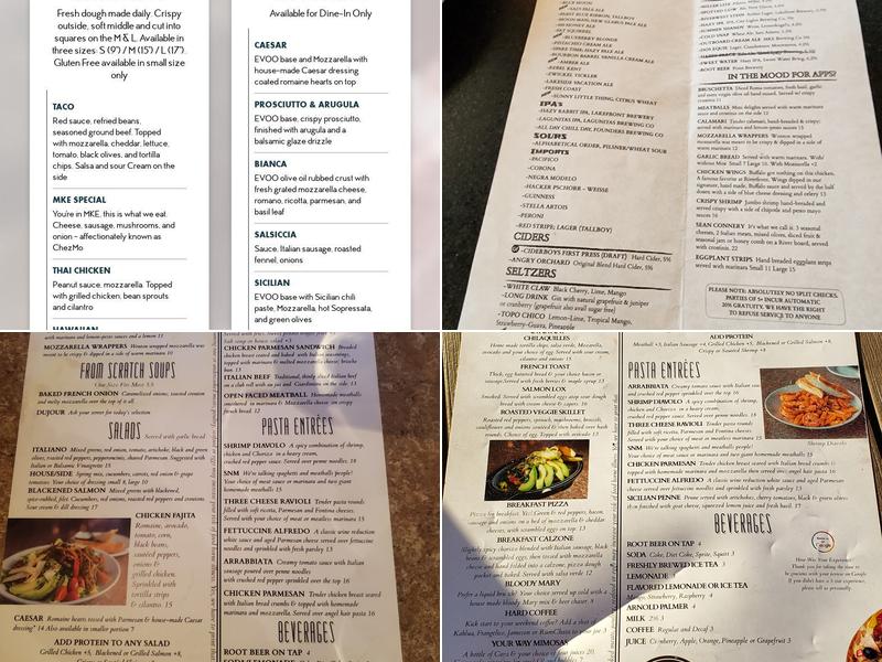 Riverfront Pizzeria Bar & Grill Menu