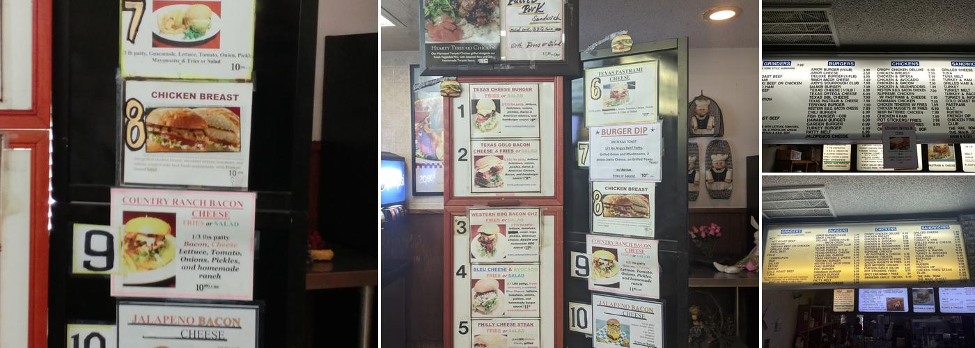 Judy's Burger & Grinder Menu