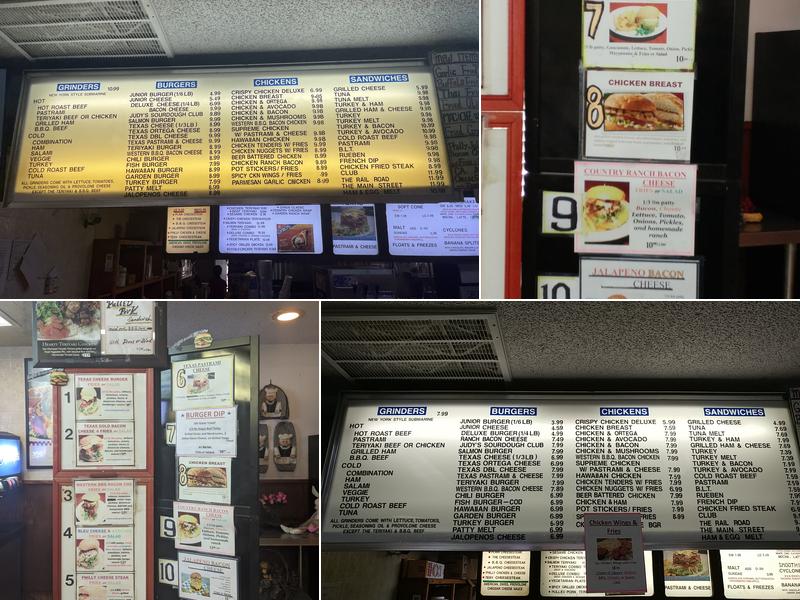 Judy's Burger & Grinder Menu