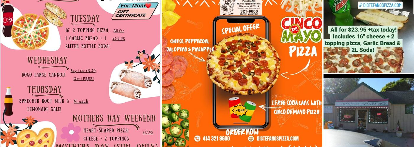 Di Stefano's Pizza Palace Menu