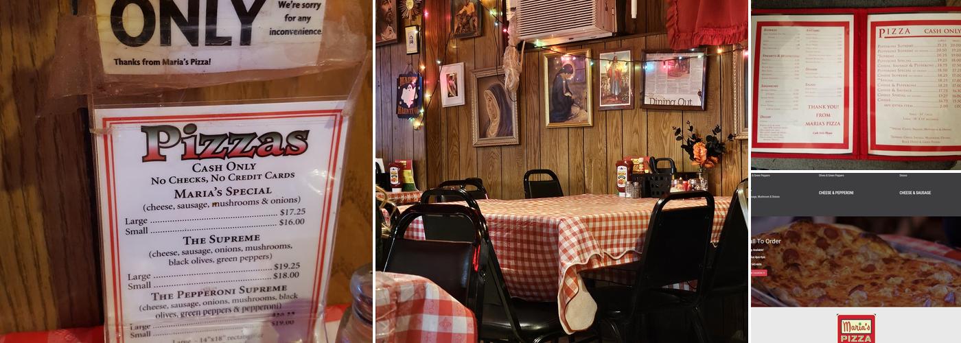 Maria’s Pizza Menu