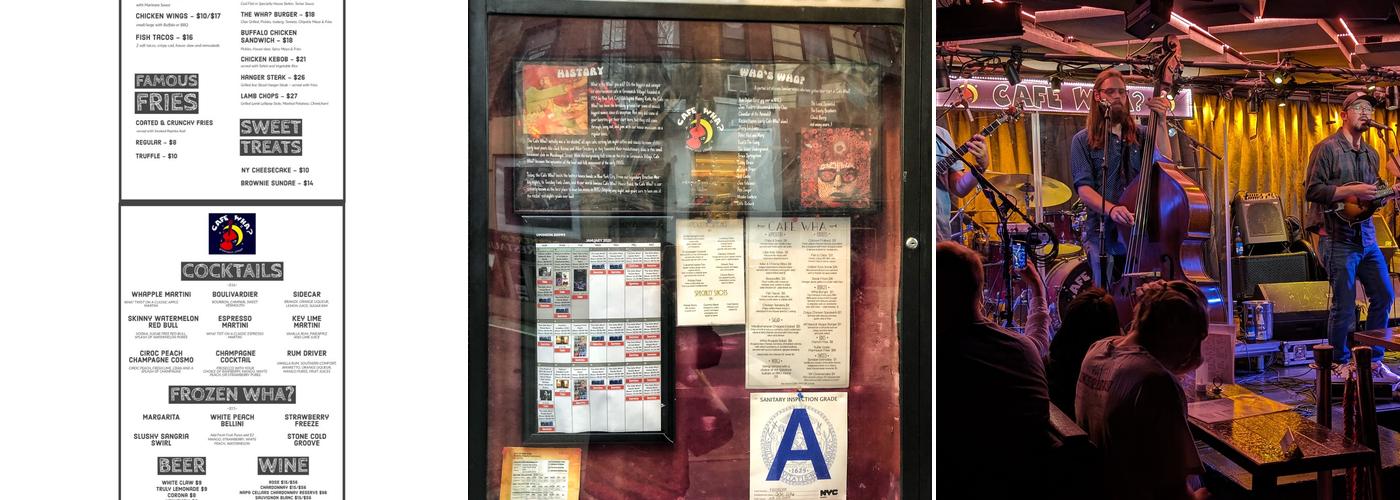 Cafe Wha? Menu