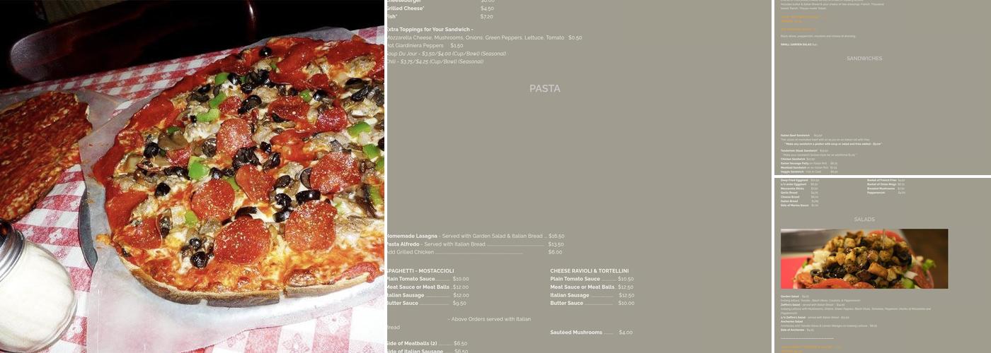 Zaffiro's Pizza The Original Menu