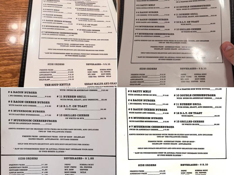 Mazos Hamburgers Menu