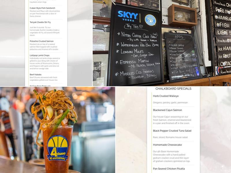 4th Base Restaurant Menu