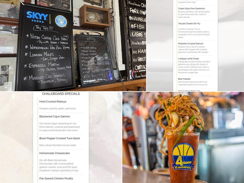 4th Base Restaurant Menu