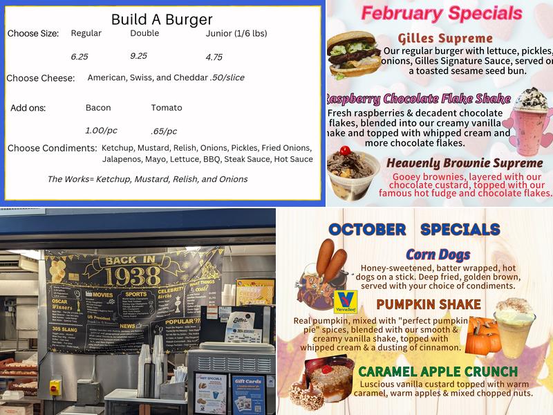 Gilles Frozen Custard Menu