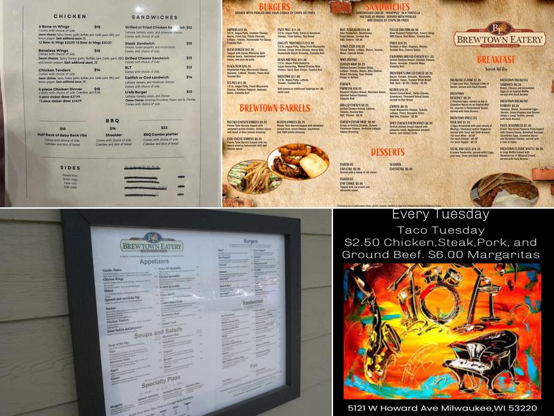 Brewtown Eatery & Sports Bar Menu