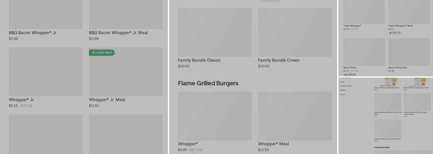 Burger King Menu