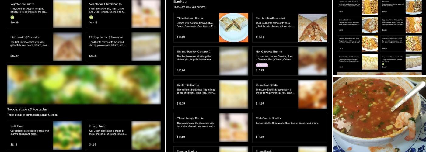 las milpas taqueria Menu