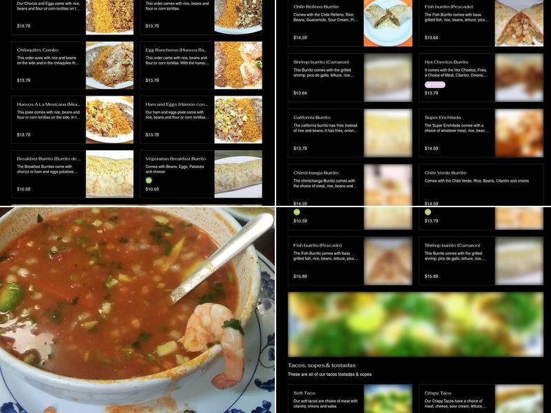 las milpas taqueria Menu