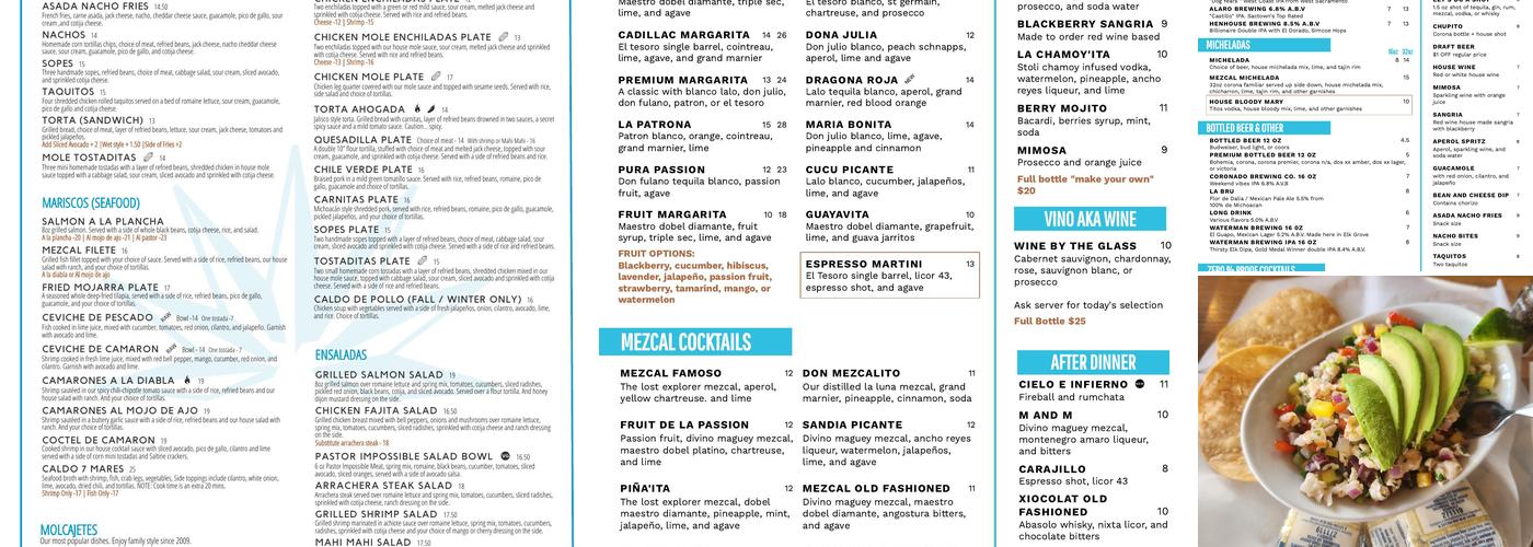 Mezcal Grill Menu