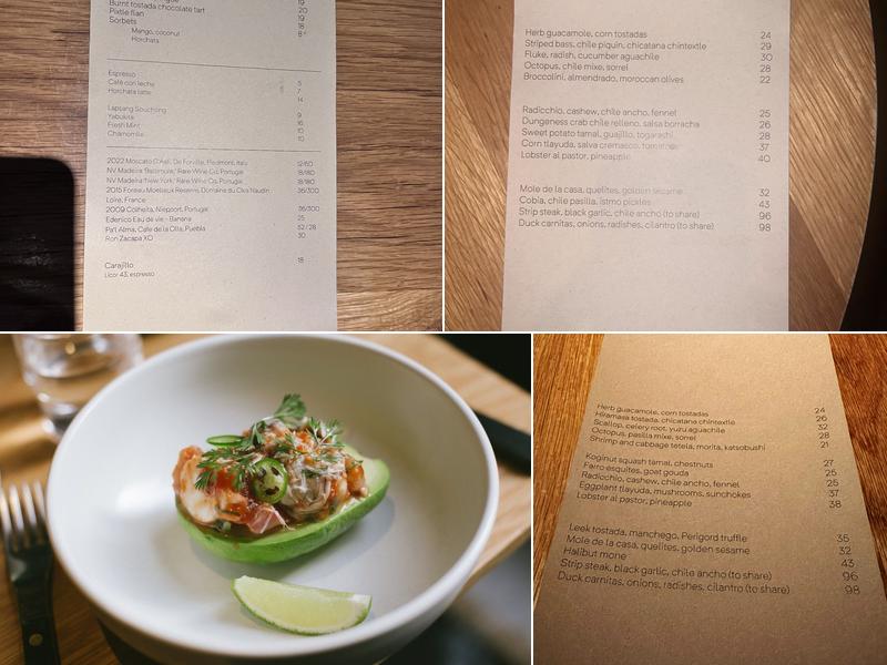 Cosme Menu